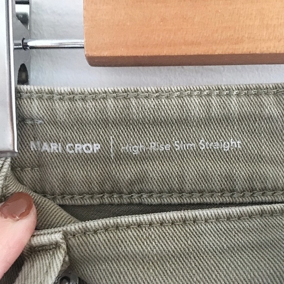 Anthropologie x AG Mari Crop Jeans High Rise Straight Dry Rosemary Sz 30 - Picture 9 of 16